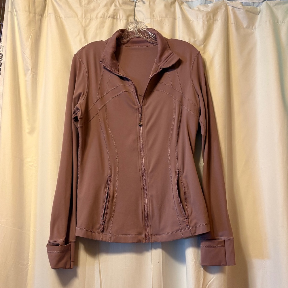 Lululemon Define Jacket Size 12 Dusty Mauve / Lavender Luon Full Zip